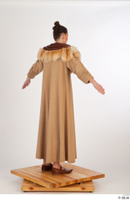  Photos Woman in Historical Dress 31 14th century Brown Winter coat Historical clothing a poses whole body 0006.jpg